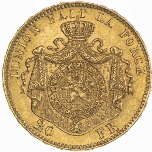 Belgium 20 Francs Gold