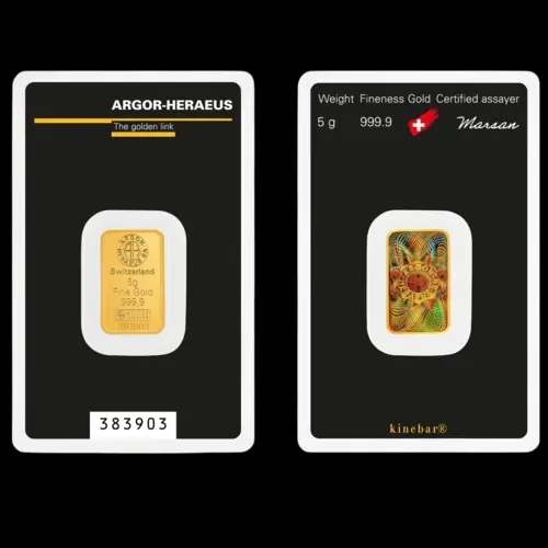 5 g Argor-Heraeus Kinebar® – Prémium Hologramos Aranylapka