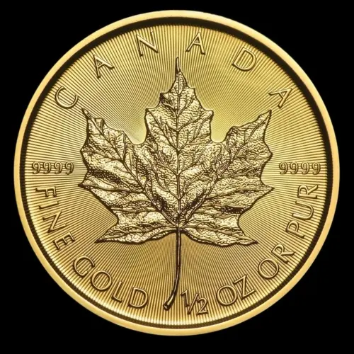 1/2 oz Gold Maple Leaf – 999,9 tisztaságú aranyérme
