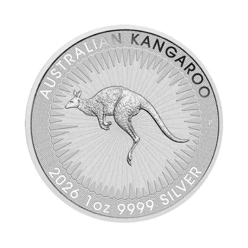 2026 Australian Kangaroo 1 oz Ezüst Érme (BU) – A legmagasabb ausztrál tisztaság