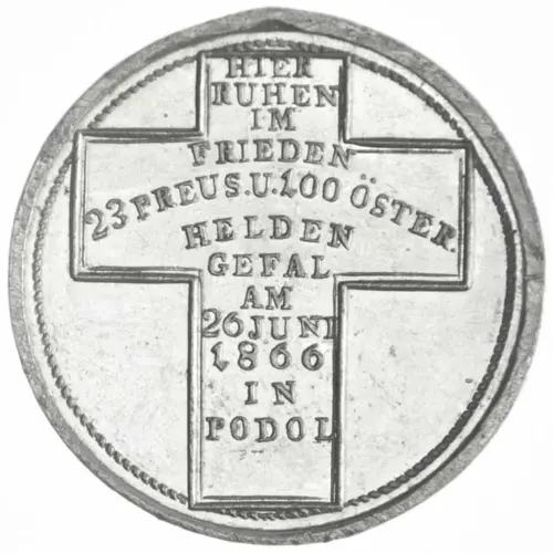 Zinnmedaille 1866