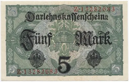 5 Mark 1917 (Mädchenportrait) Phasendruck