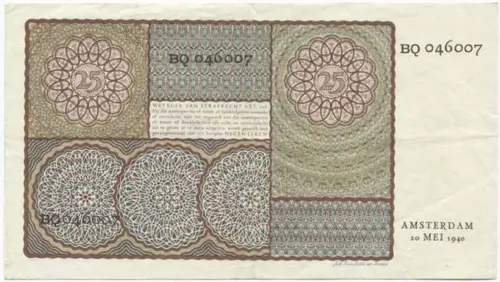25 Gulden 1940 (Mädchenportrait nach Moreelse)