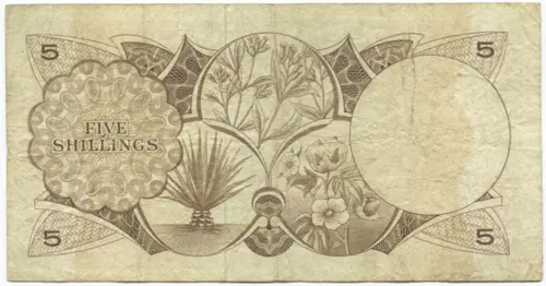 5 Shillings 1964 (Segelboot)