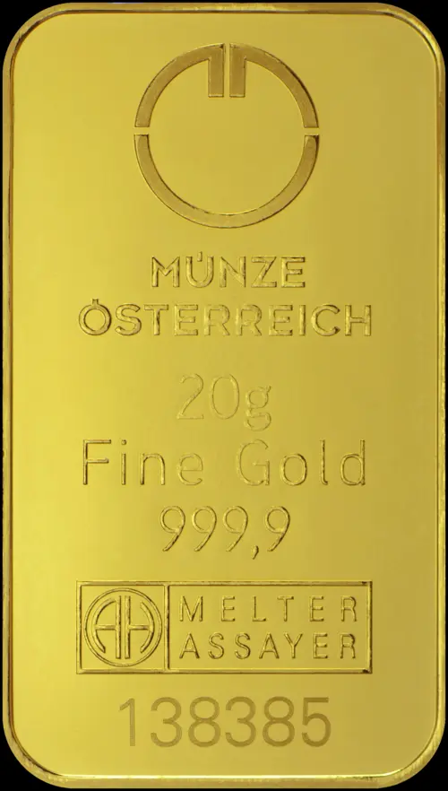 Austrian Mint Gold Bar 20 g
