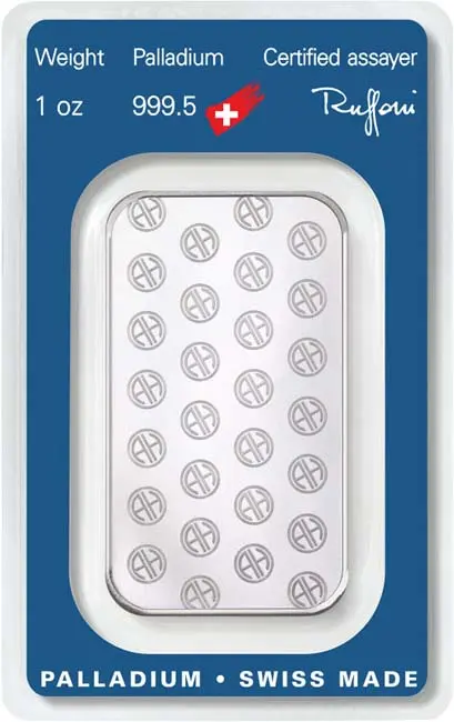 Argor-Heraeus Palladium Bar 1 Oz