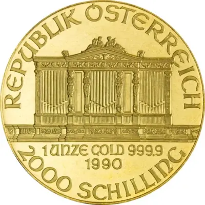 Austria Philharmonic 1 Ounce Gold 1990