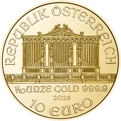 Philharmonic 1/10 Oz Gold 2025