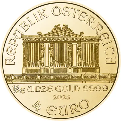 Philharmonic 1/25 Oz Gold 2025