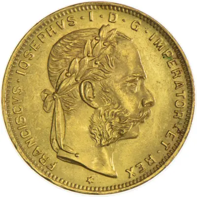 Austria-Hungary 8 Gulden Gold