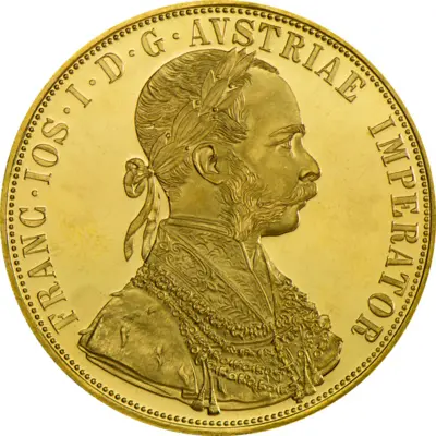 Austria 4 Ducats Gold Restrike New
