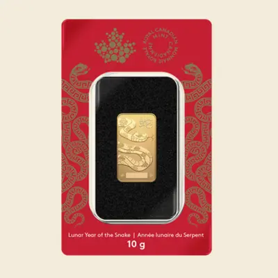 Lunar Snake Gold Bar