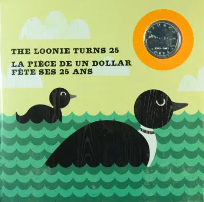 Silver-Plated 25th Anniversary of the Loonie Coin