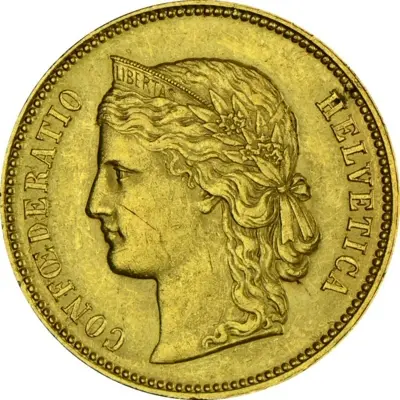 Switzerland 20 Francs Helvetia Gold