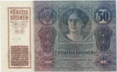50 Coroane 1919 (Überdruckprovisorium)
