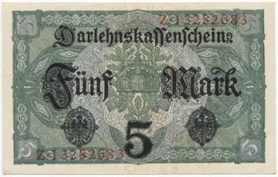 5 Mark 1917 (Mädchenportrait) Phasendruck