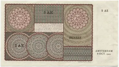 25 Gulden 1943 (Mädchenportrait nach Moreelse)