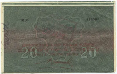 1/8 Los zu 6 Schilling 1931 (Lotterielos auf Donaustaat-Note)