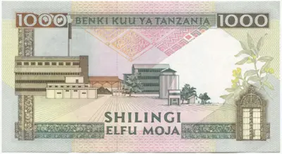 1000 Shillings 1990 (Präsident Mwinyi)