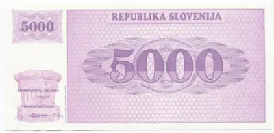 5000 Tolarjev 1992 (Triglav - Dreikopf)