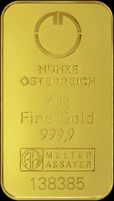 Austrian Mint Gold Bar 20 g