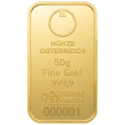 Austrian Mint Gold Bar 50 g