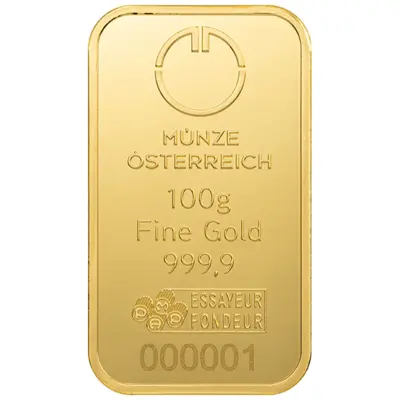 Austrian Mint Gold Bar 100 g