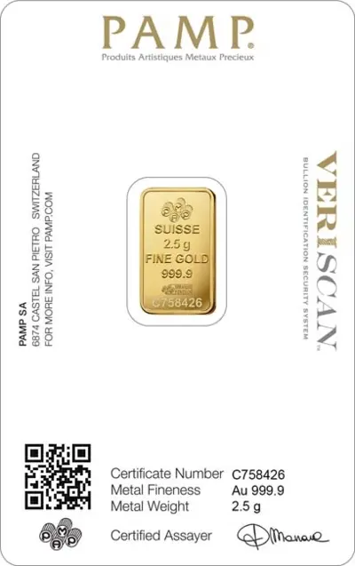 Pamp Fortuna Gold Bar 2,5 g