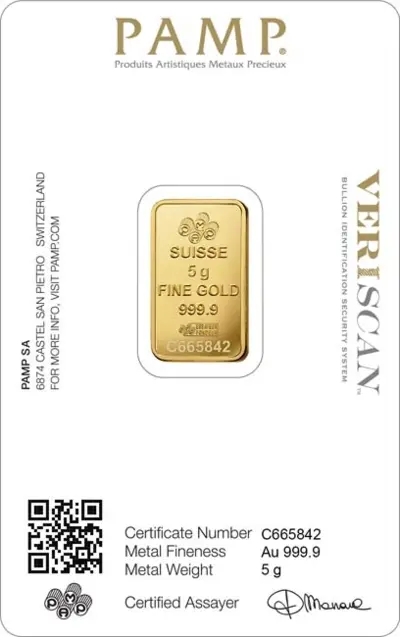 Pamp Fortuna Gold Bar 5 g