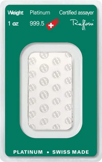 Argor-Heraeus Platinum Bar 1 Oz